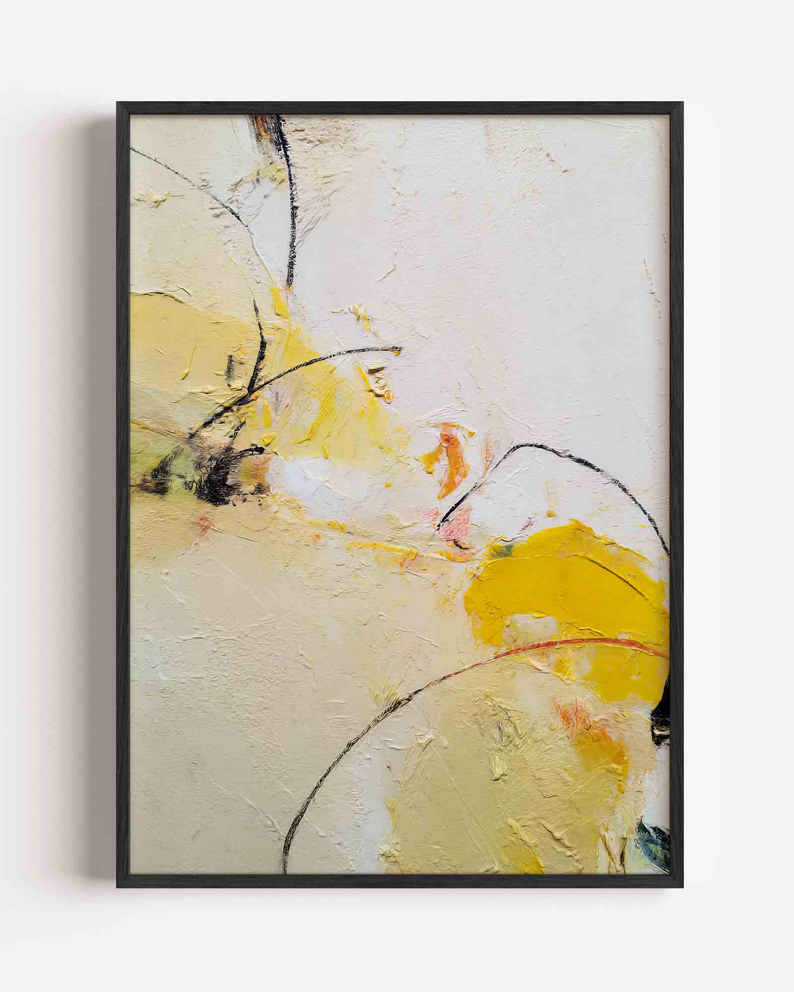 Abstracte gele vormen Poster