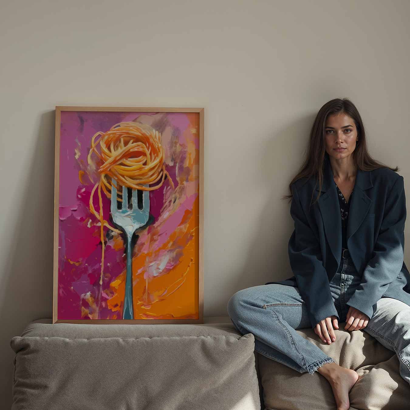 Smakelijke Kleuren Spaghetti Poster
