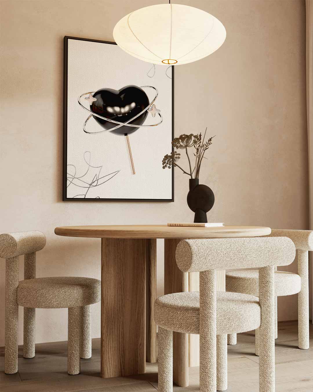 Ruimtelijk Hart Lollyart Kunstwerk-canvas-dibond-plexiglas-wanddecoratie-WallArtistic