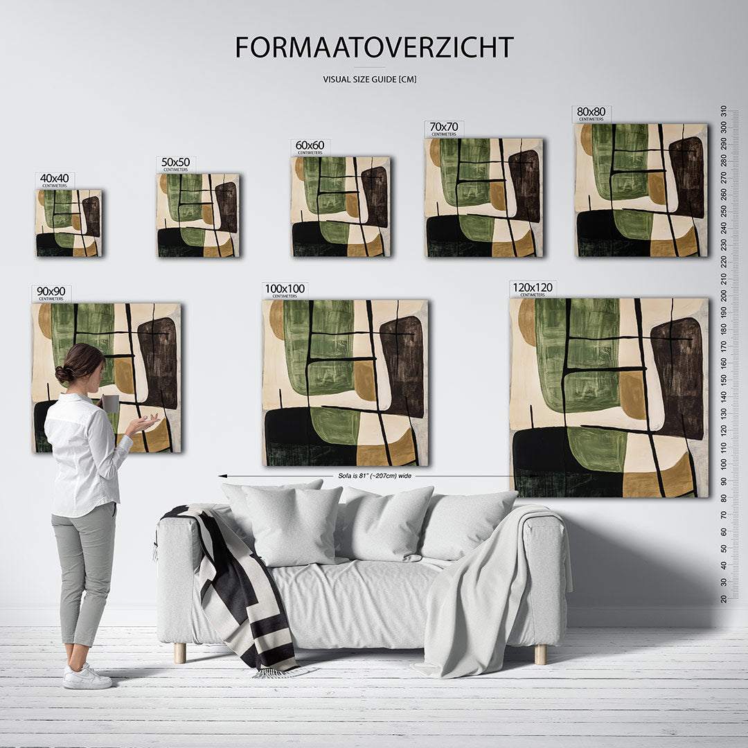 Organische vormen compositie Kunstwerk
