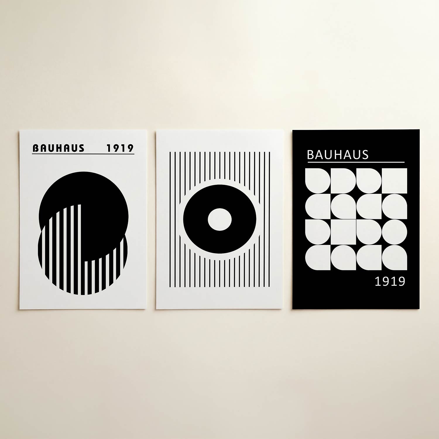Cirkel en strepen Posterset