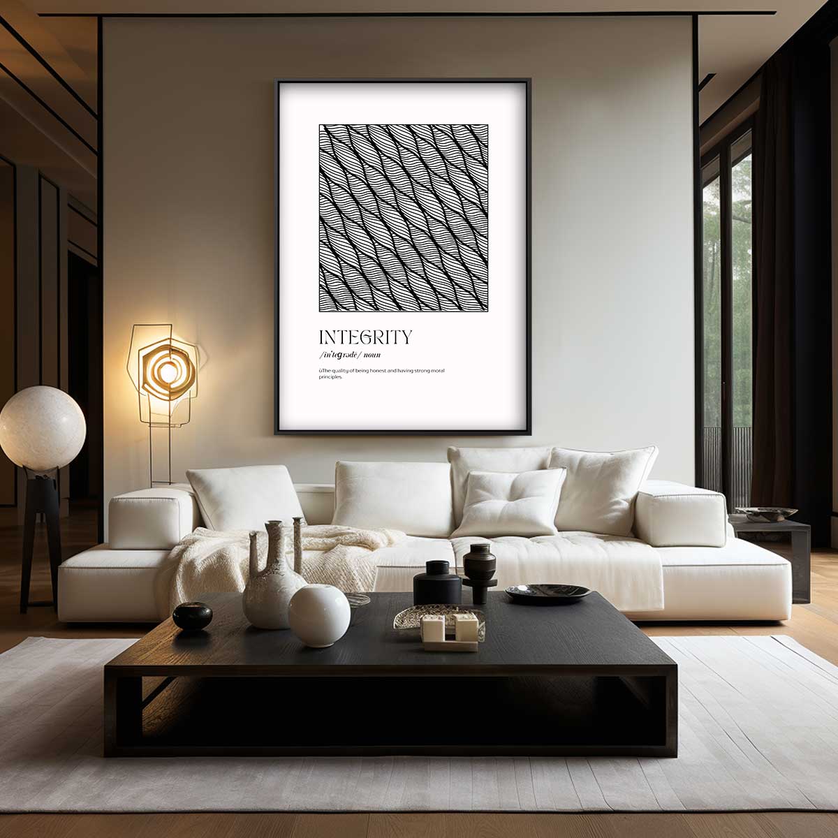 Geometrische Integriteit Wandkunst Kunstwerk-canvas-dibond-plexiglas-wanddecoratie-WallArtistic