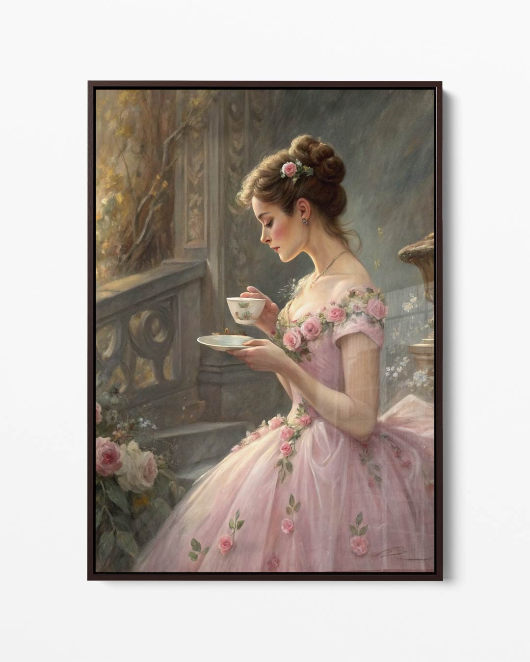 Dromerige Theetijd Kunstwerk-canvas-dibond-plexiglas-wanddecoratie-WallArtistic