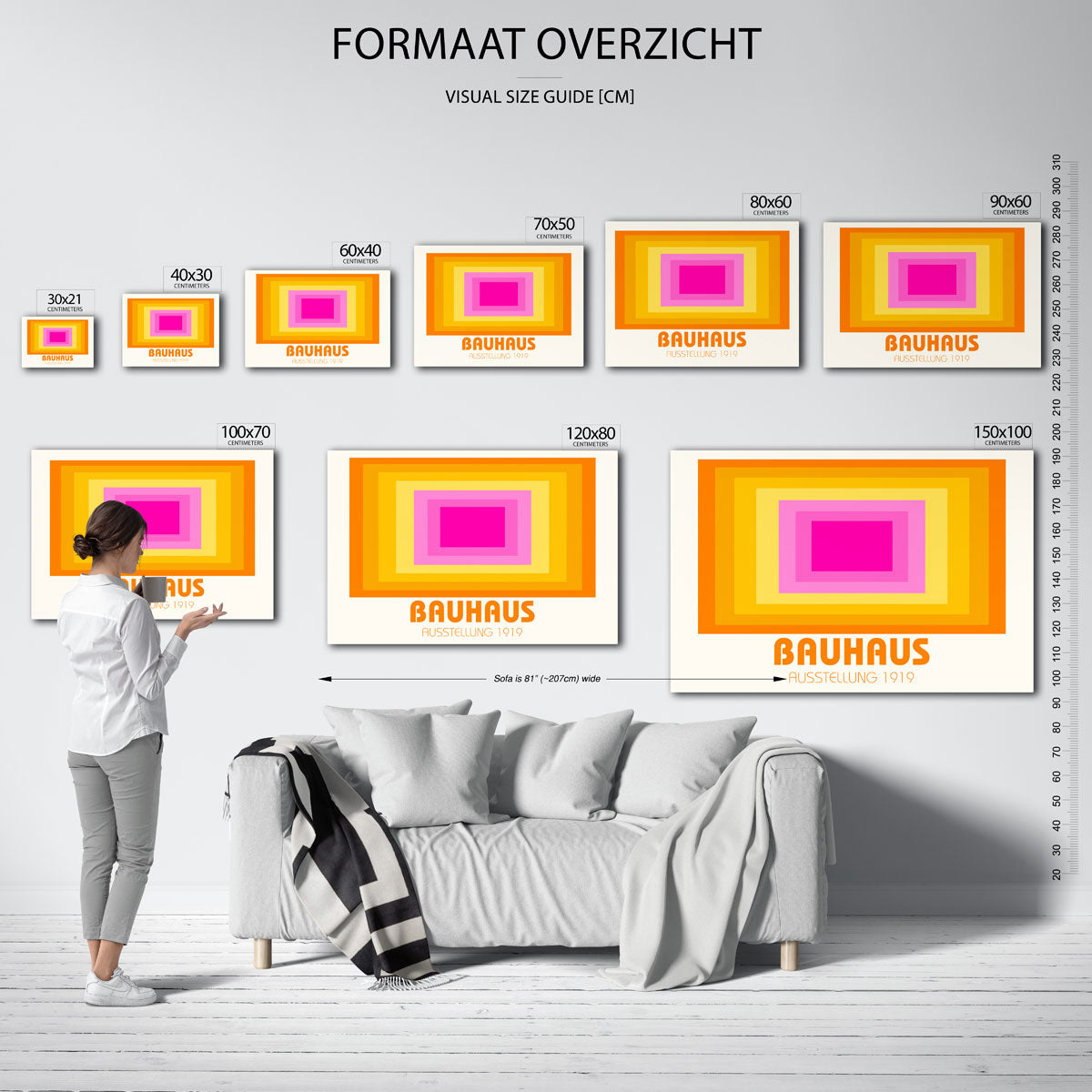 Kleurvlakken ritme Poster