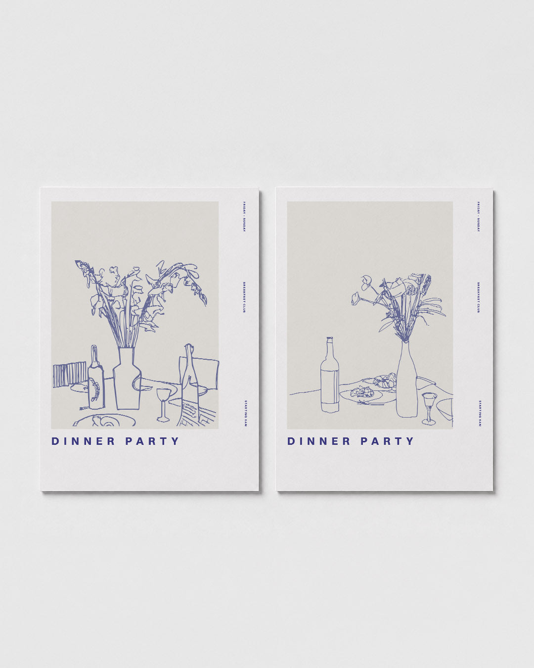 Lijnenspel en eenvoud Posterset