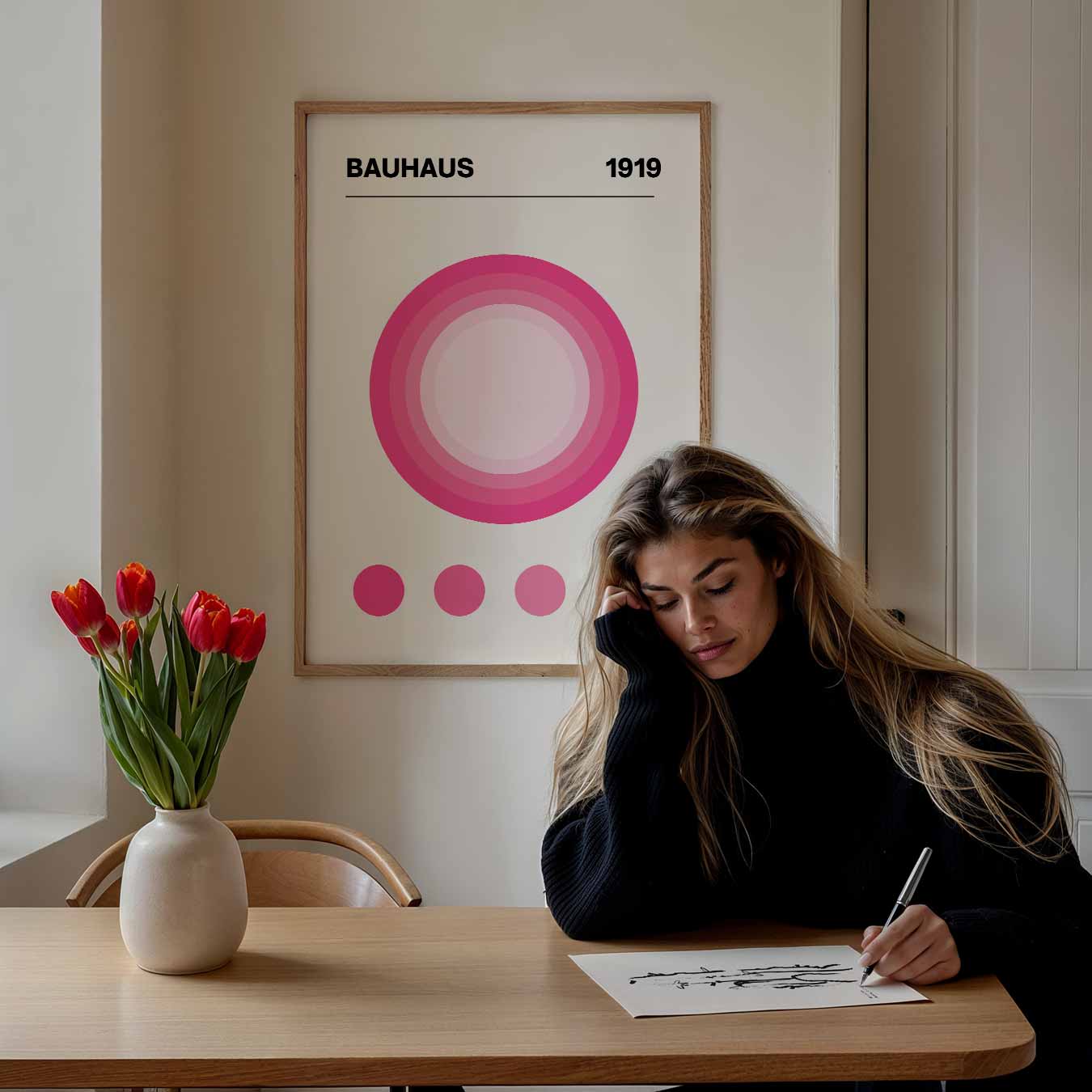 Moderne Bauhaus Cirkel Poster