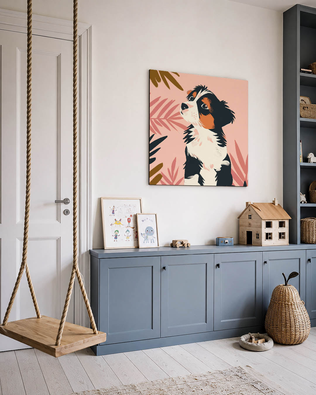 Speelse hond illustratie Kunstwerk