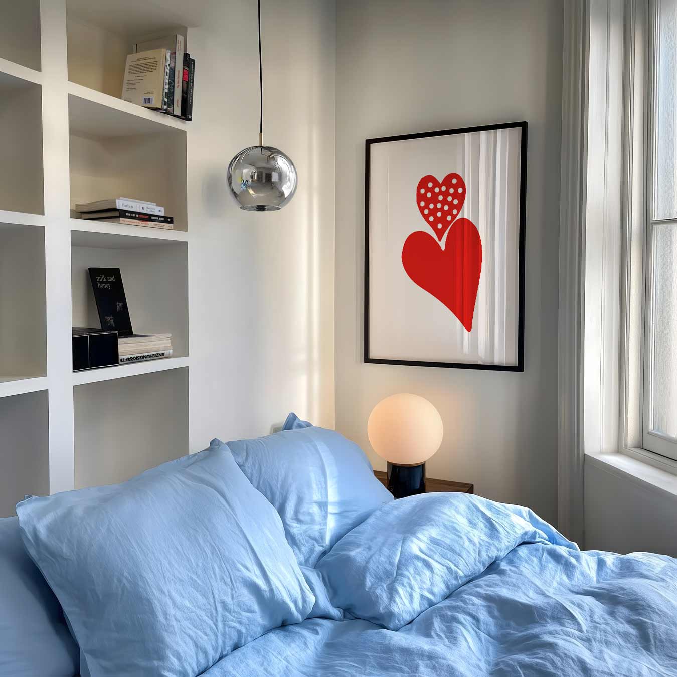 Liefdeshartjes Wall Art Poster