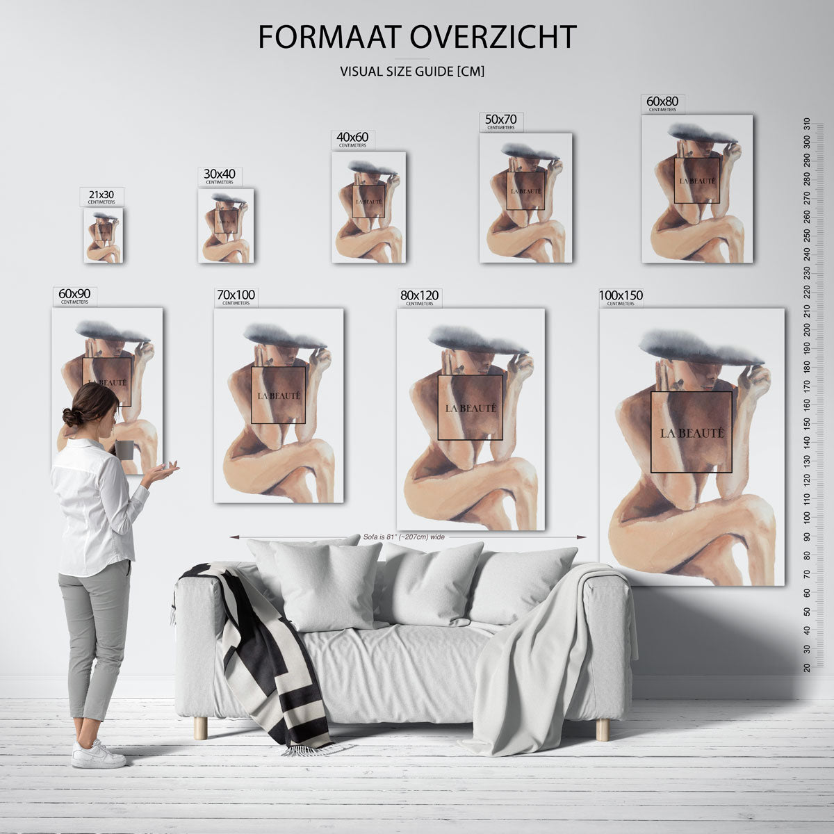 Vrouw met hoed Poster