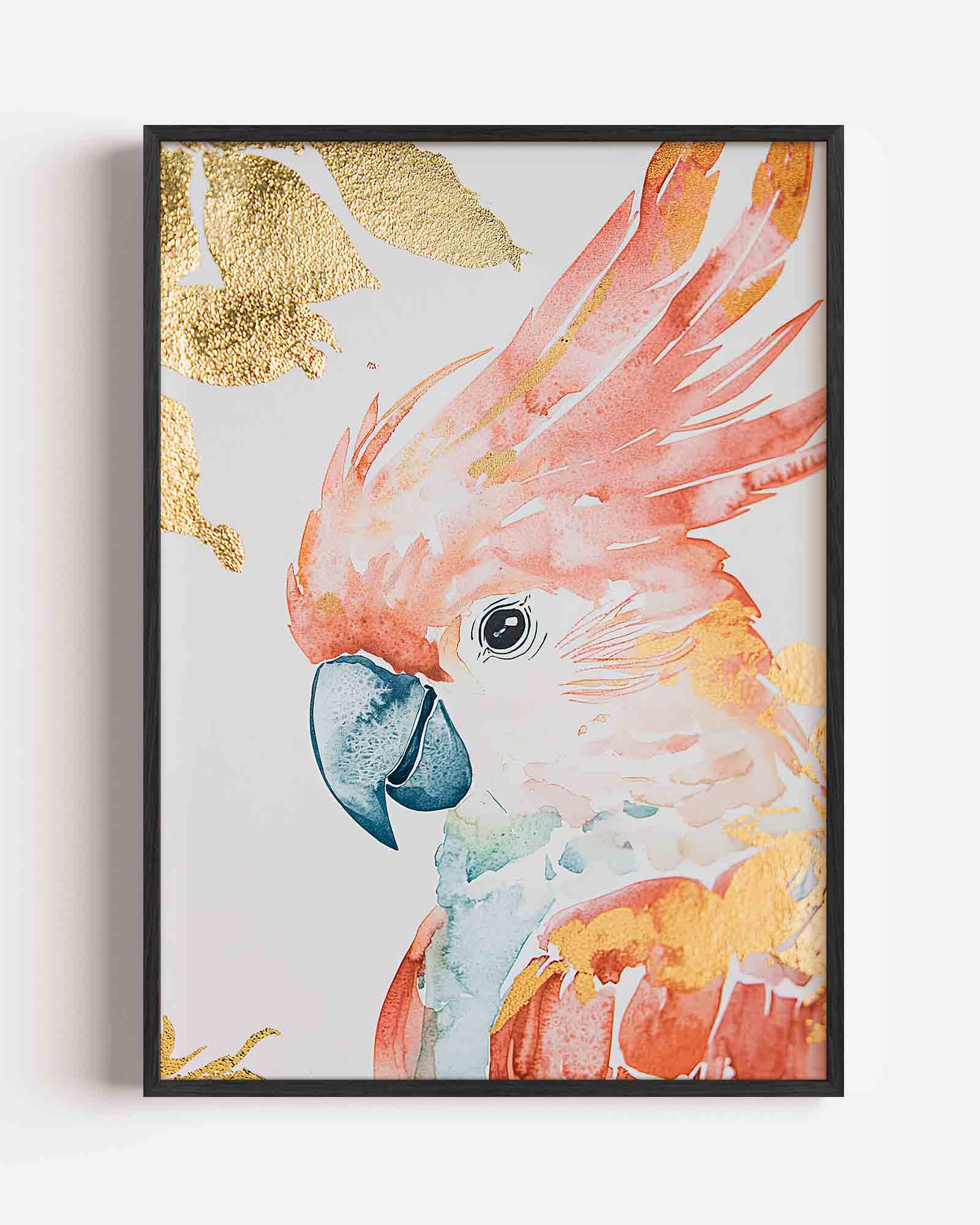 Papegaai met gouden bladeren Poster