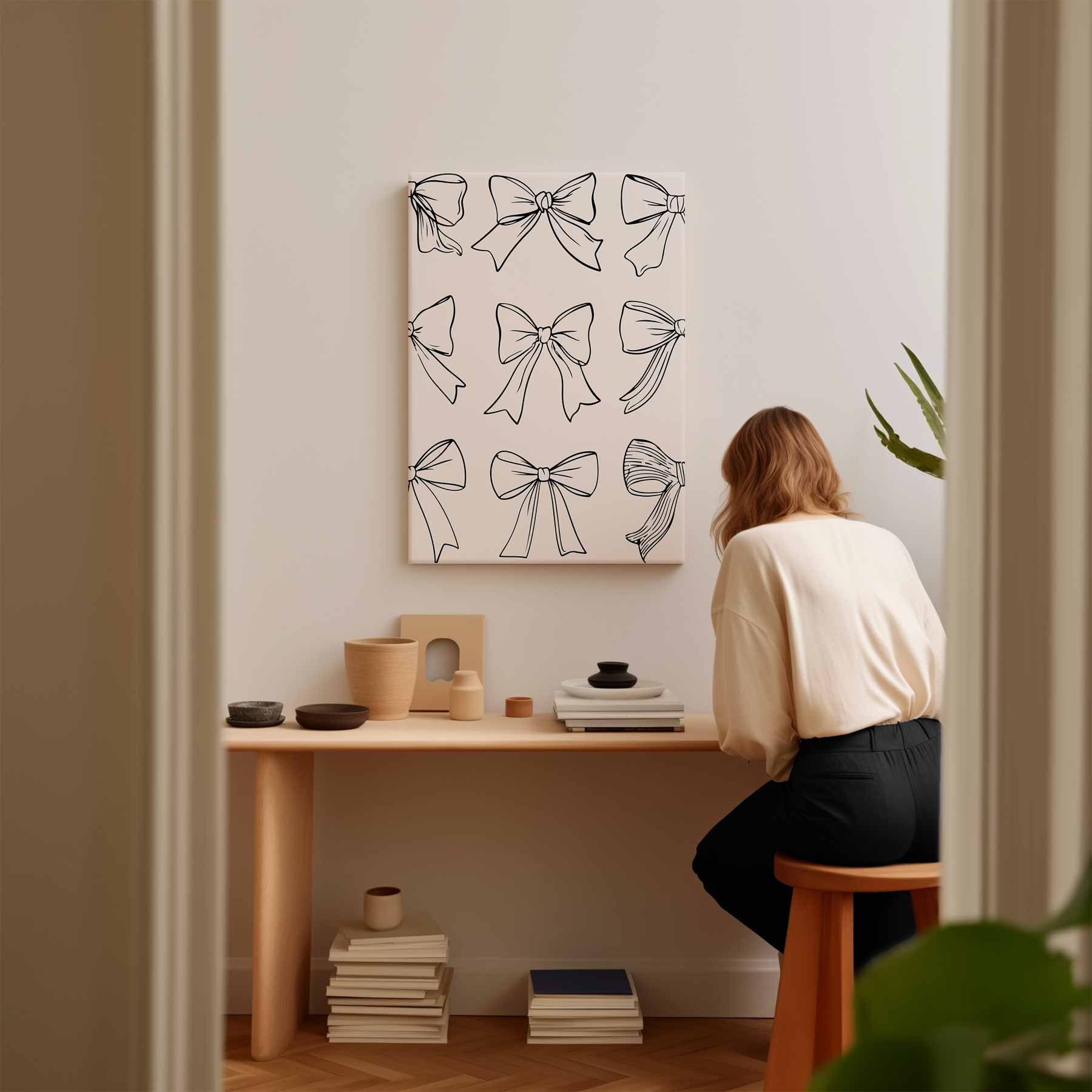 Vintage Strik Patronen Kunstwerk-canvas-dibond-plexiglas-wanddecoratie-WallArtistic