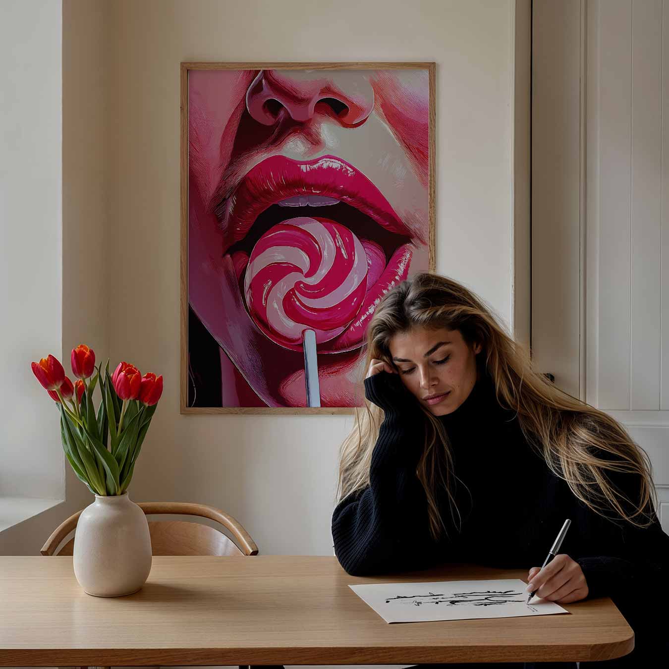 Lollipop Lips Poster I-WallArtistic
