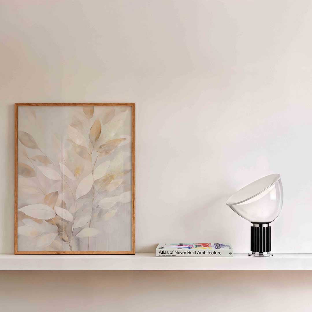 Bladeren in zachte tinten Poster
