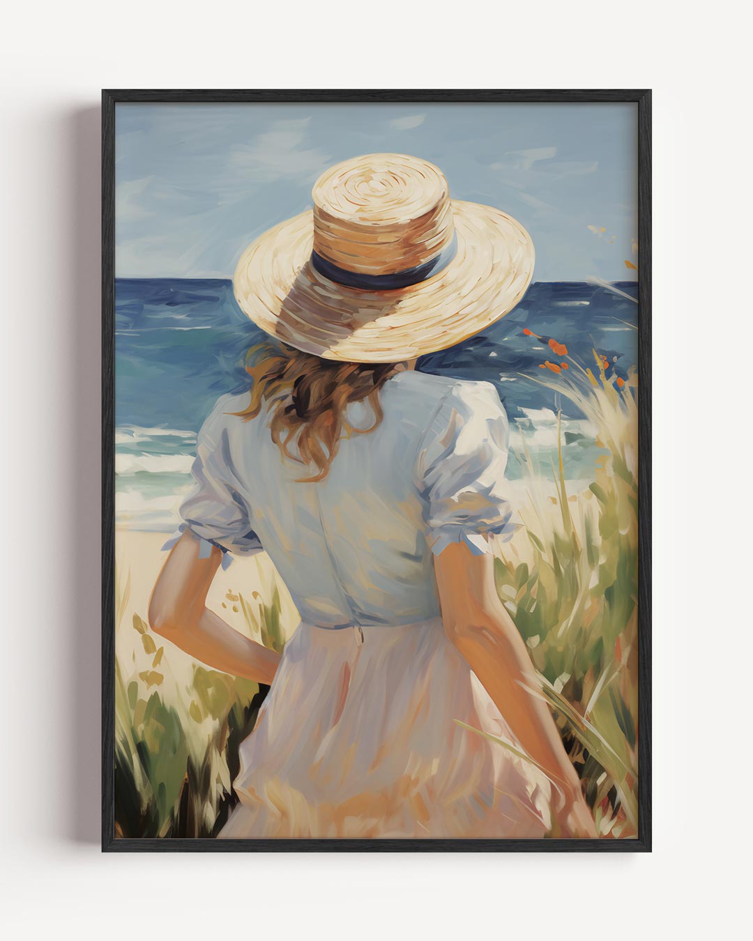 Zomers Strandtafereel Poster-WallArtistic