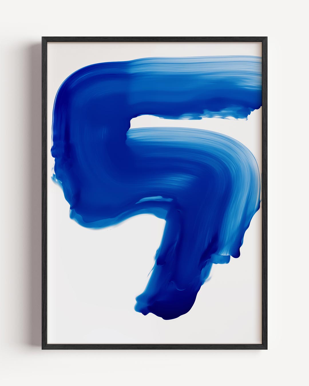 Abstracte Blauwe Stroom Poster-WallArtistic