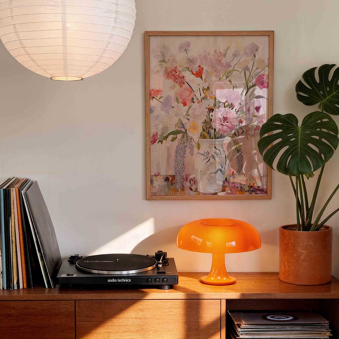 Bloemen in vaas Poster