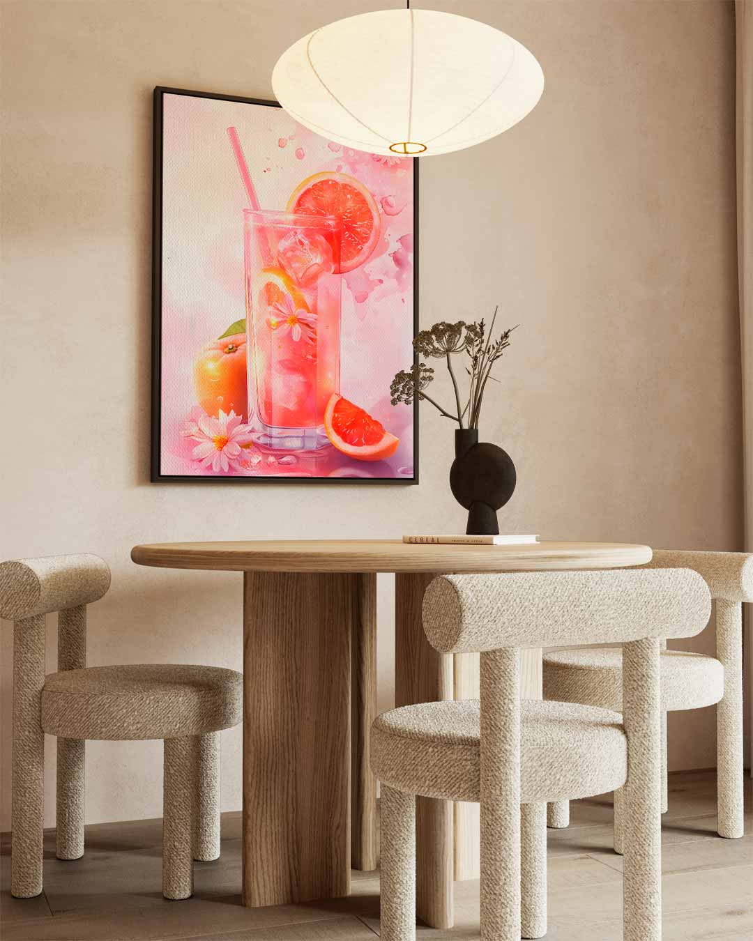 Zomerse Grapefruit Verfrissing Kunstwerk-canvas-dibond-plexiglas-wanddecoratie-WallArtistic