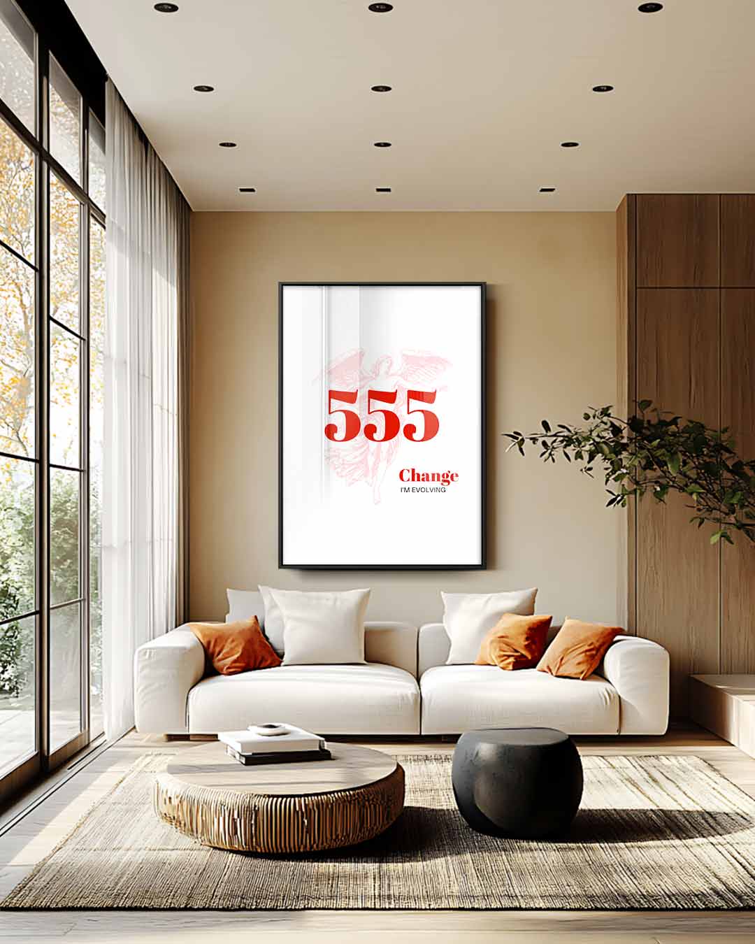 Verandering met Engelenkracht Kunstwerk-canvas-dibond-plexiglas-wanddecoratie-WallArtistic