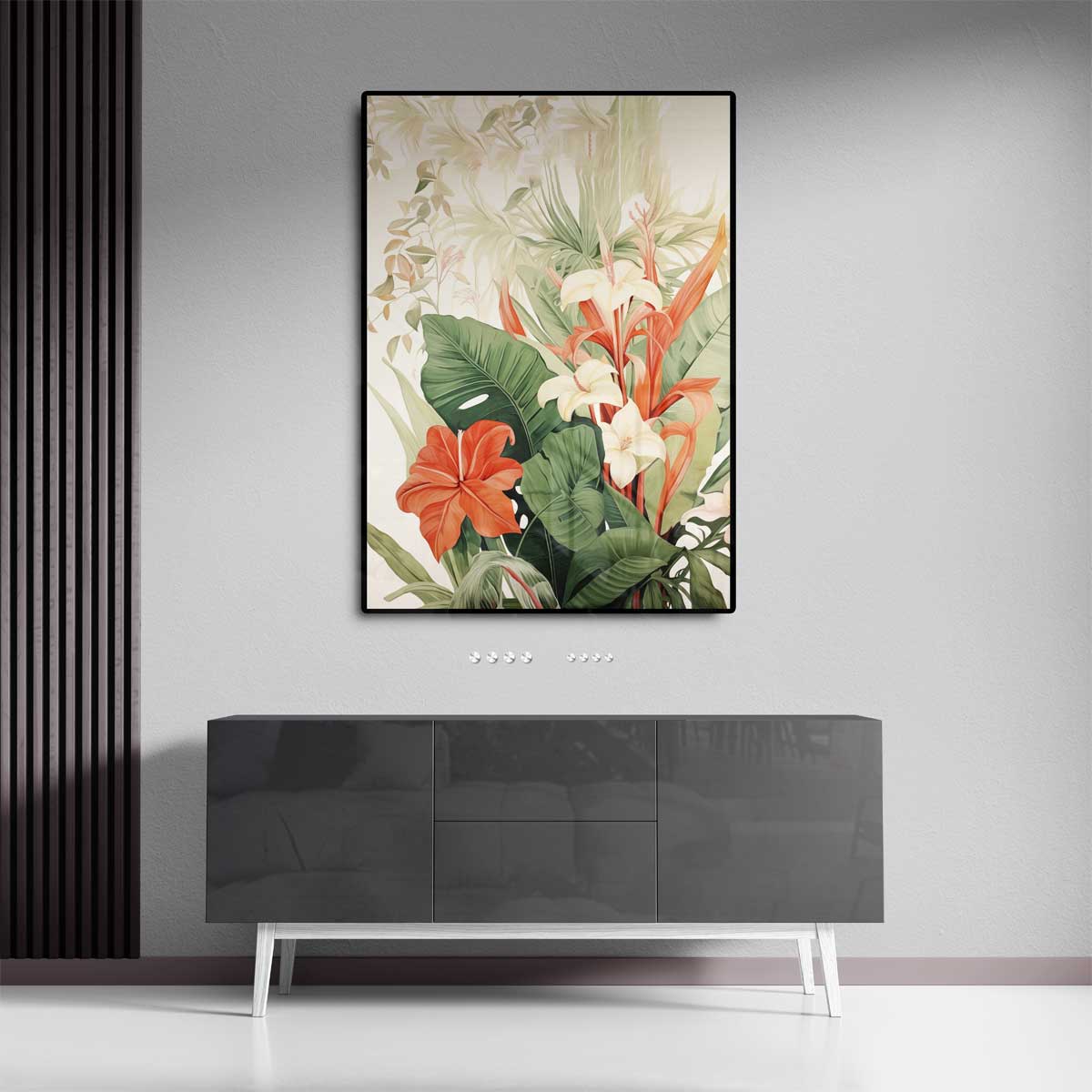 Tropische Bloemenpracht Kunstwerk-canvas-dibond-plexiglas-wanddecoratie-WallArtistic