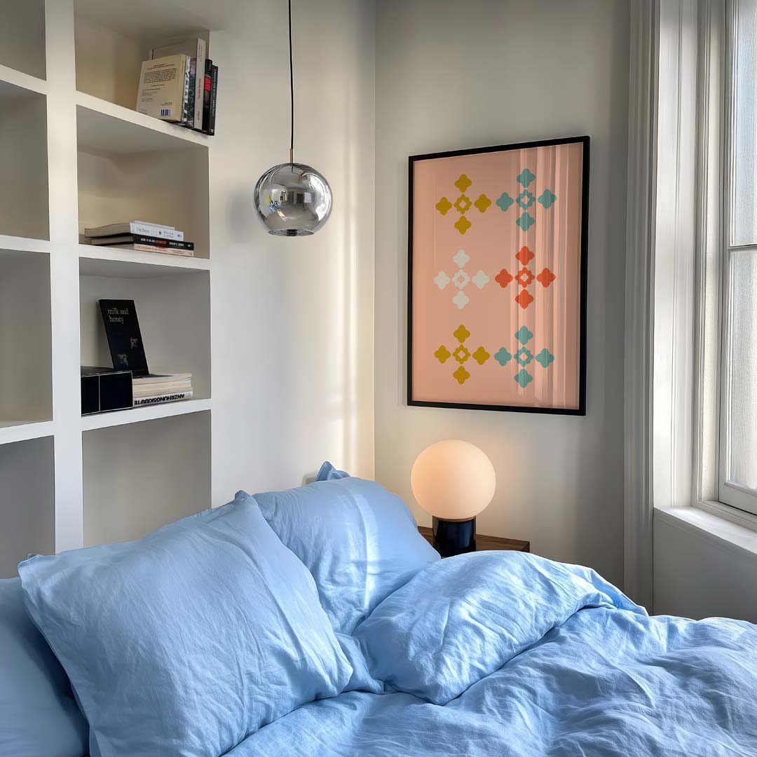 Vrolijke Symmetrie Bloemenposter-WallArtistic