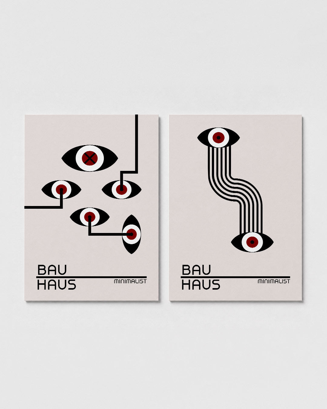 Oog en lijnenspel Posterset