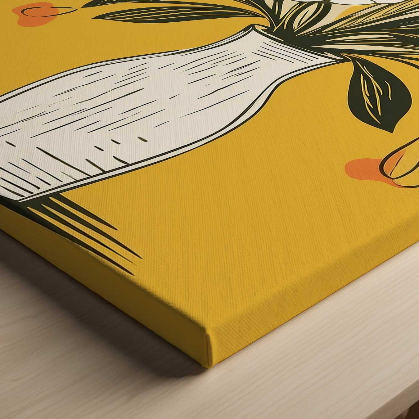 Tijdloze Bloemenvazen Illustratie Kunstwerk-canvas-dibond-plexiglas-wanddecoratie-WallArtistic