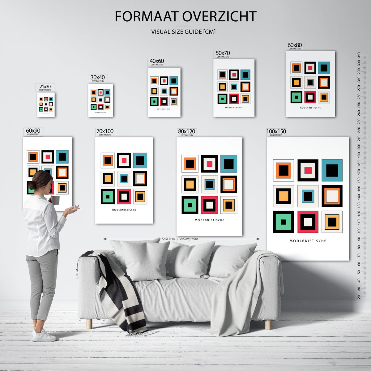 Vorm en kleurvlakken Poster
