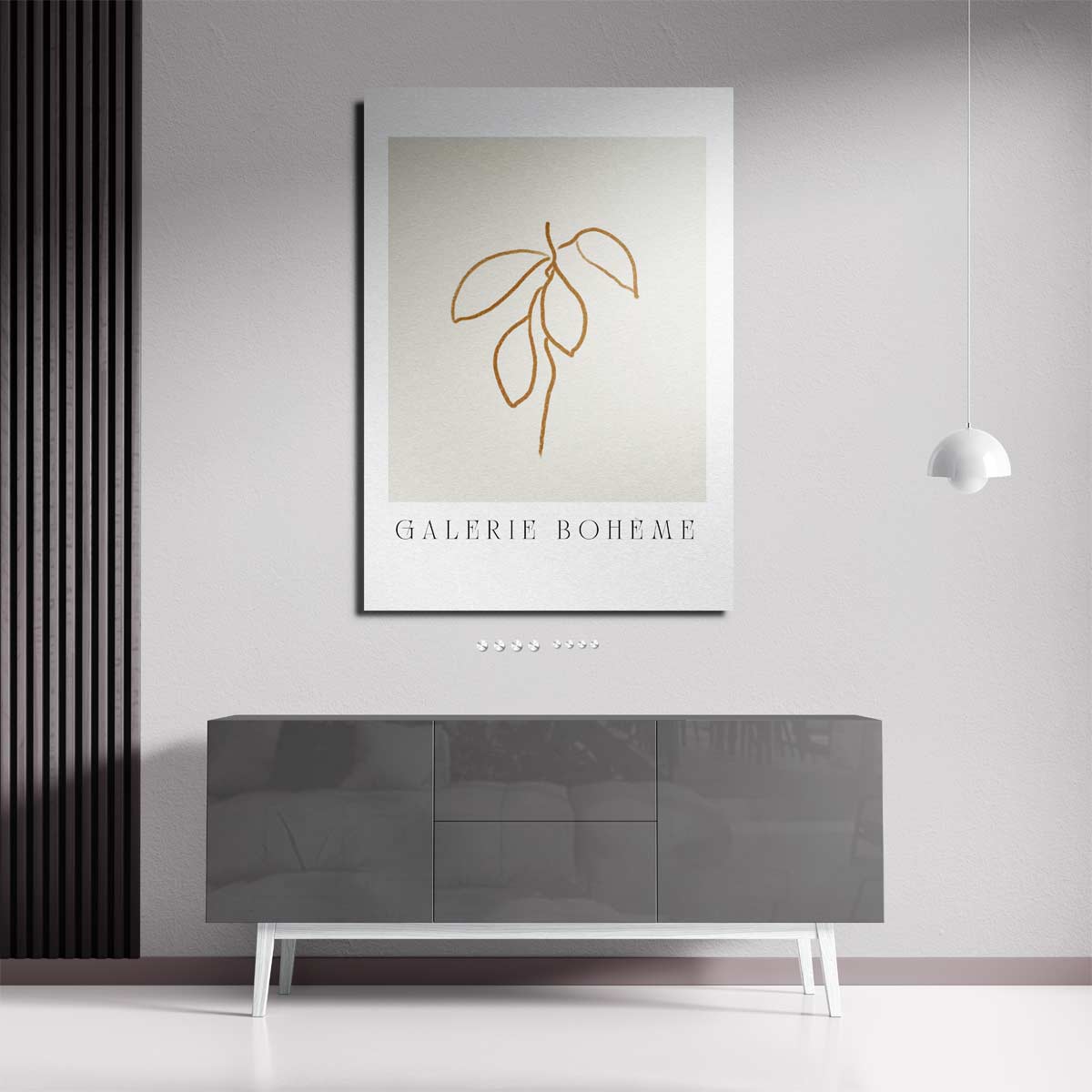 Minimalistische Bladillustratie Kunstwerk-canvas-dibond-plexiglas-wanddecoratie-WallArtistic
