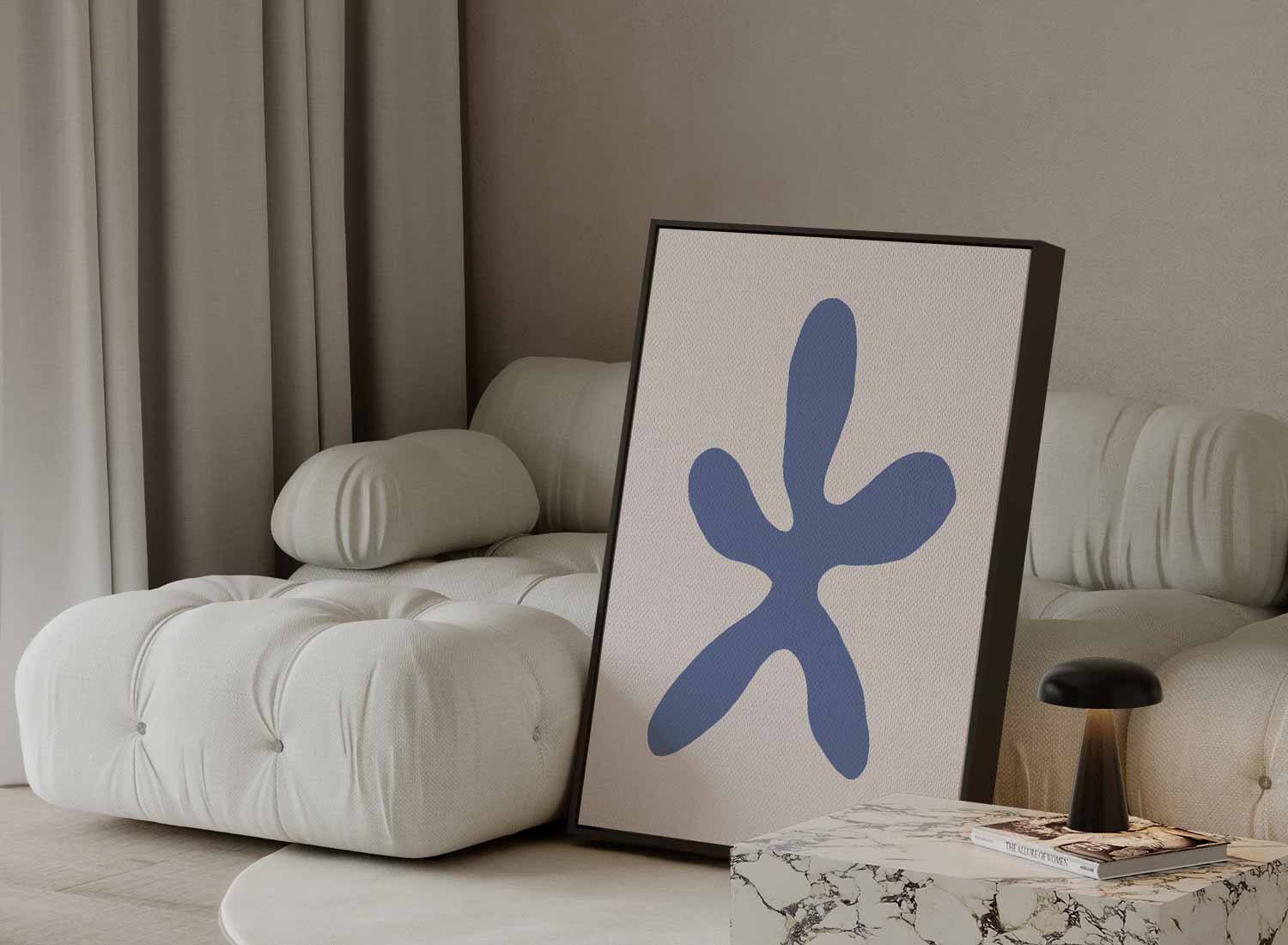 Abstracte Bloemexpressie Kunstwerk-canvas-dibond-plexiglas-wanddecoratie-WallArtistic