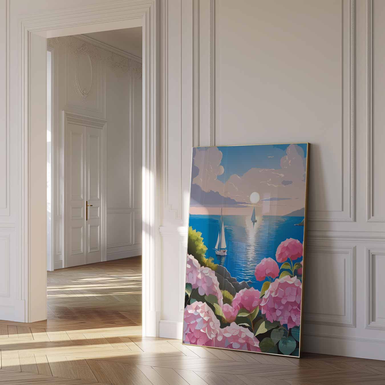 Zomerse Zeilavonturen bij Zonsondergang Poster-WallArtistic