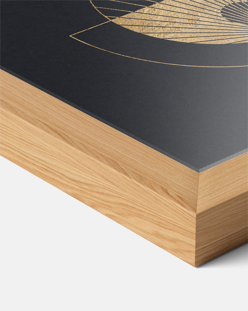 Geometrisch Goud op Zwart Poster-WallArtistic