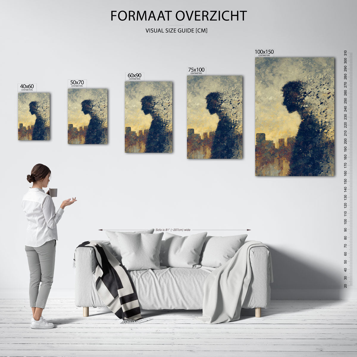 Vervagende silhouet Kunstwerk