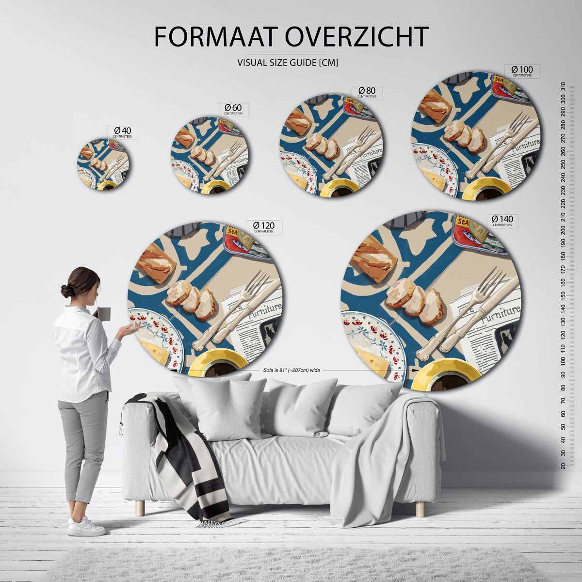 Ontbijt tafel Muurcirkel