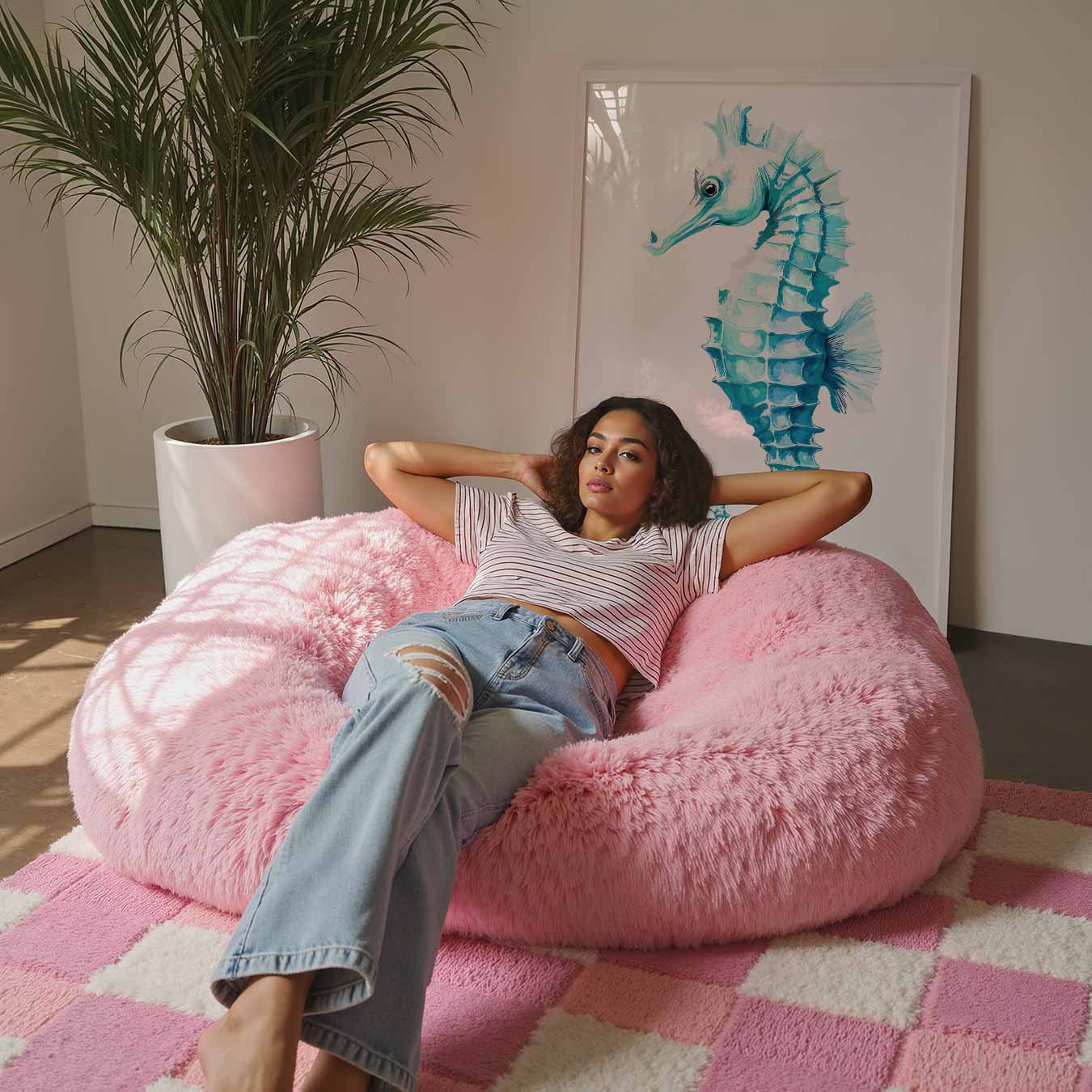 Zeepaardje Waterverf Poster-WallArtistic