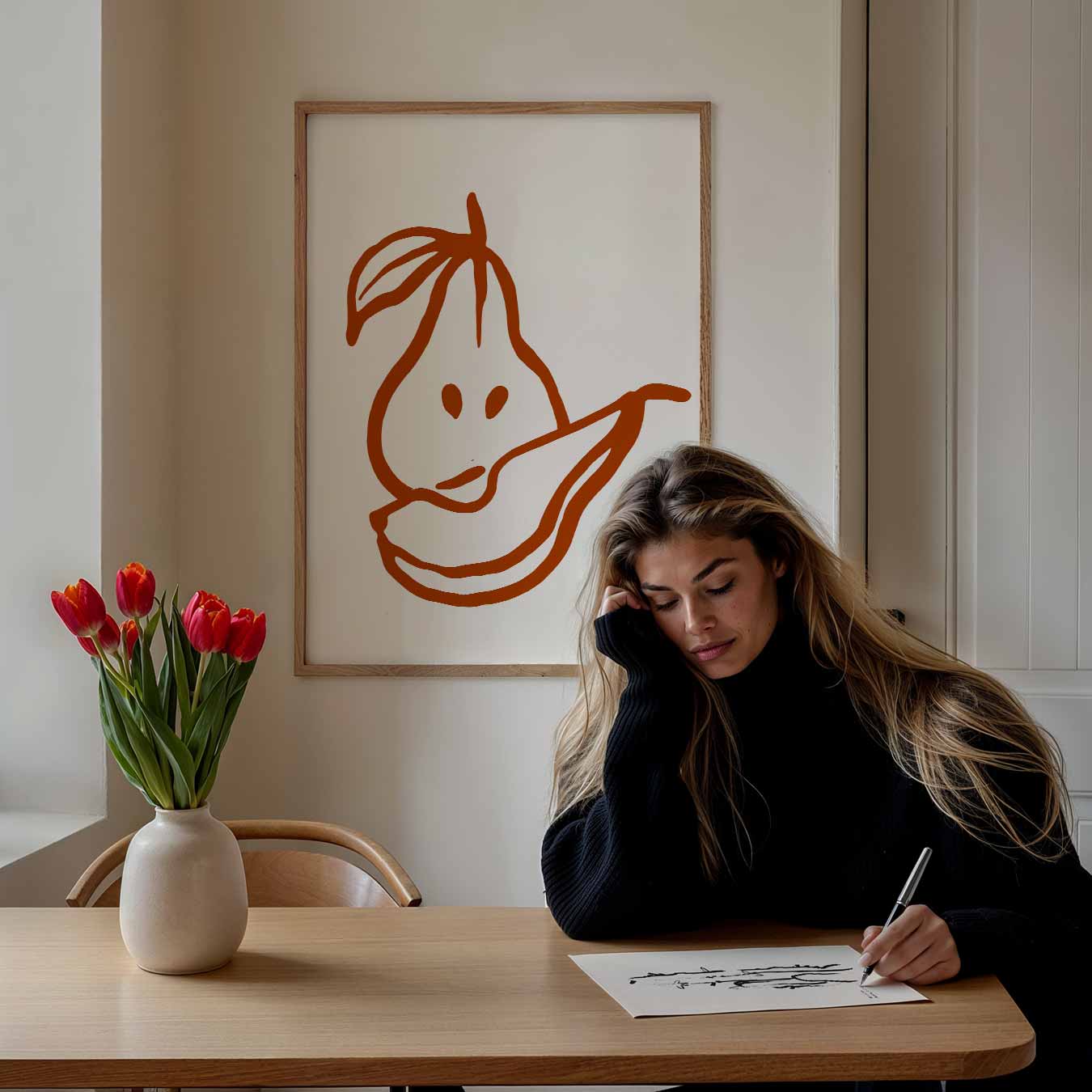 Moderne Vruchtenlijn Poster-WallArtistic