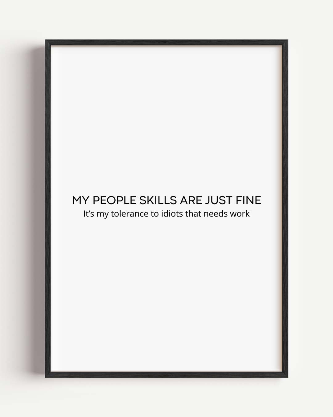 Humoristische Mensenvaardigheden Poster-WallArtistic