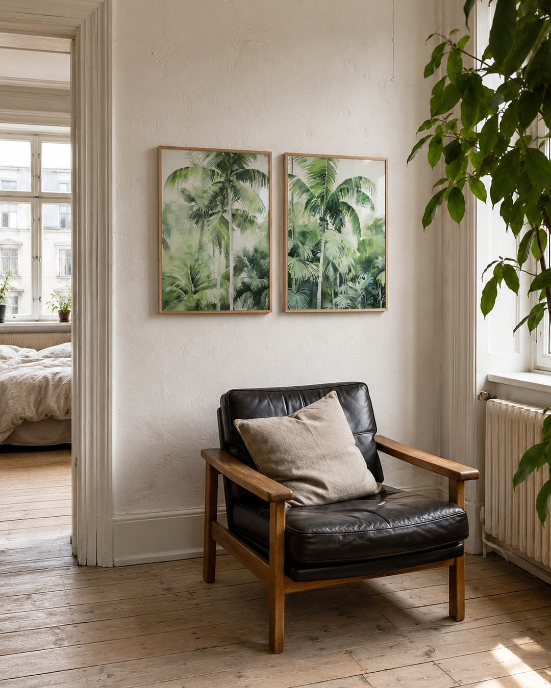 Groene bladeren harmonie Posterset