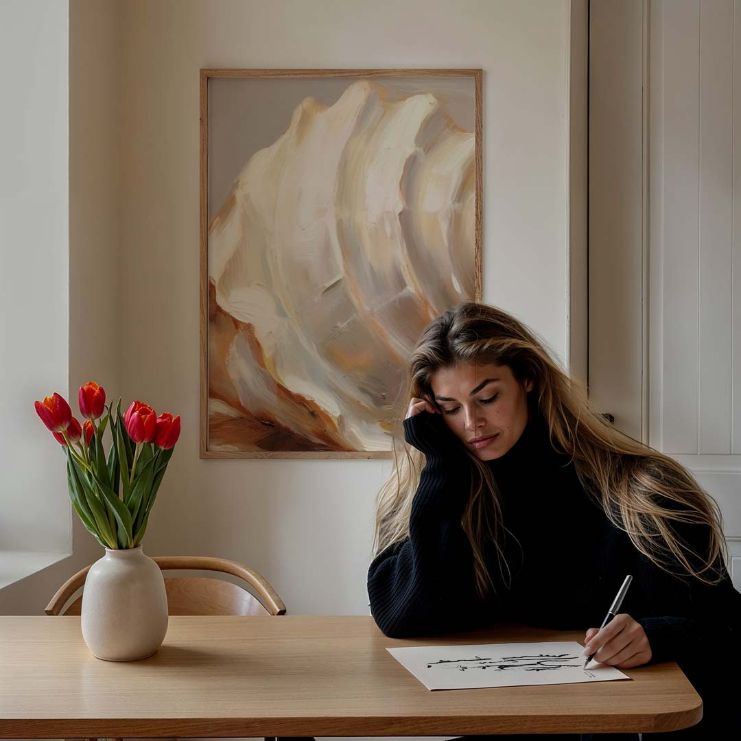 Elegant Schelpkunstwerk Poster-WallArtistic