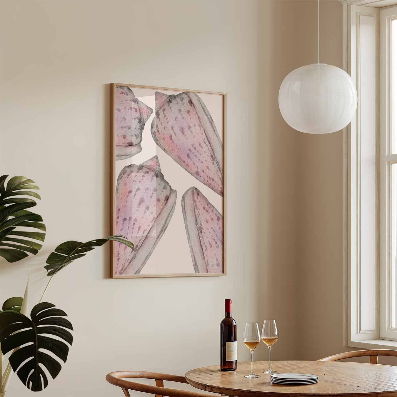 Beige Schelpen Poster-WallArtistic