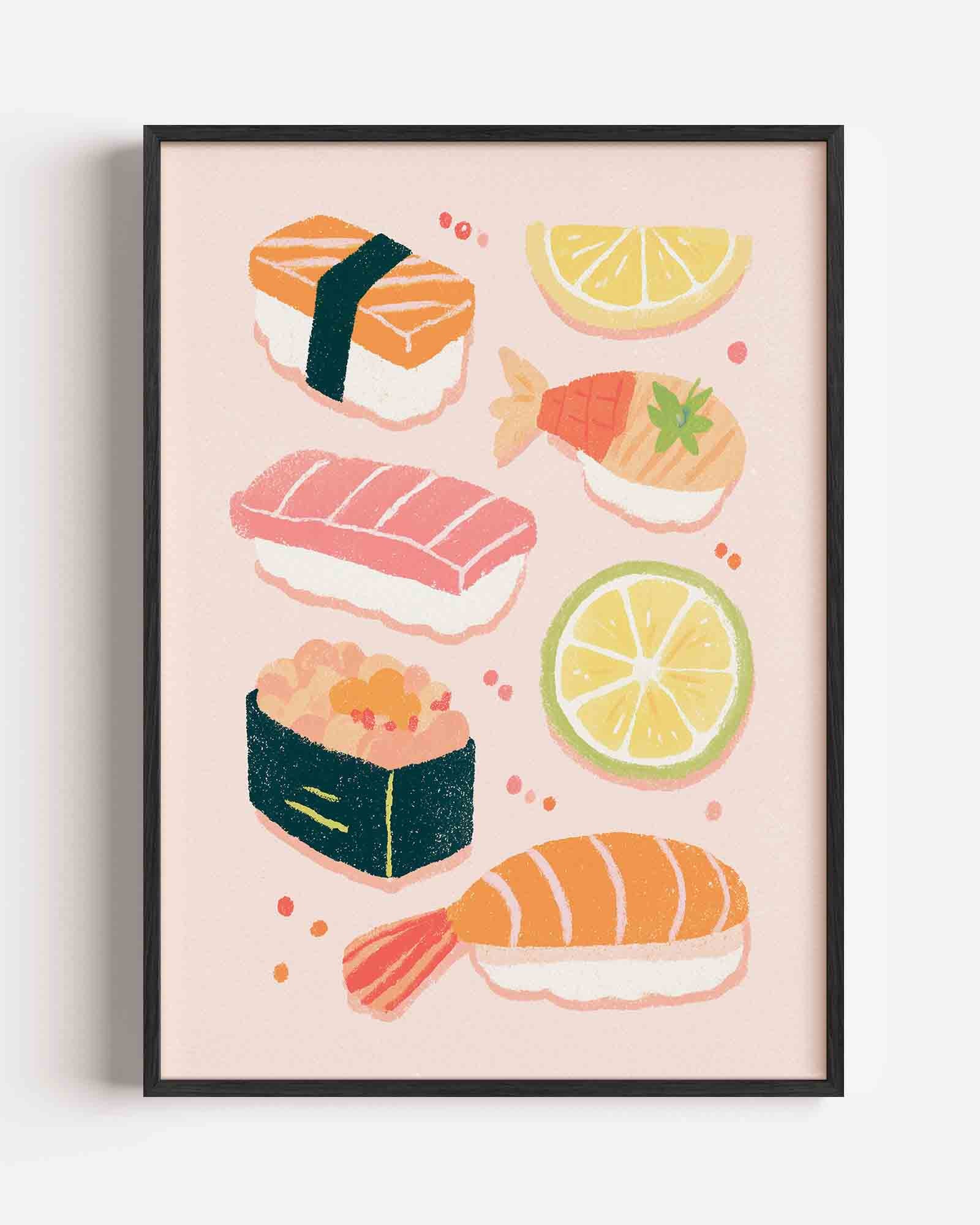 Sushi en citrus Poster