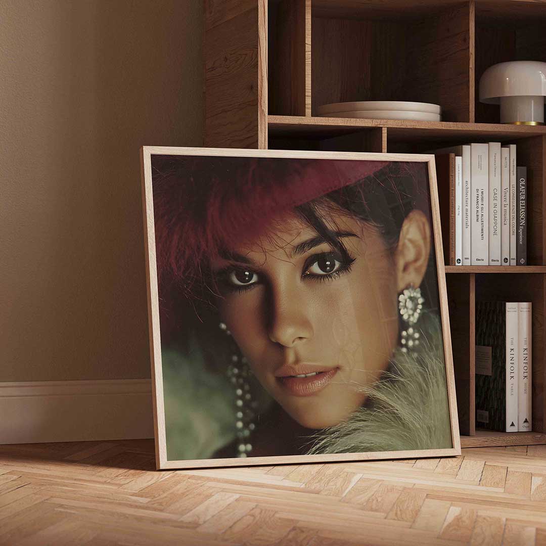 Portret met rode hoed Poster