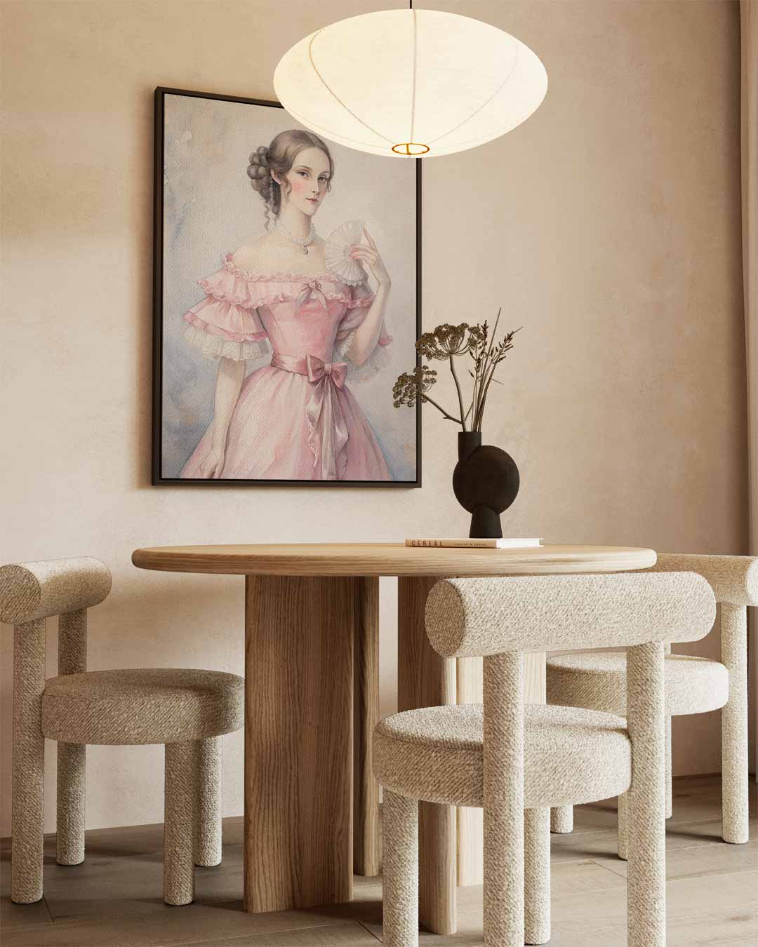 Elegantie in Roze Kunstwerk-canvas-dibond-plexiglas-wanddecoratie-WallArtistic