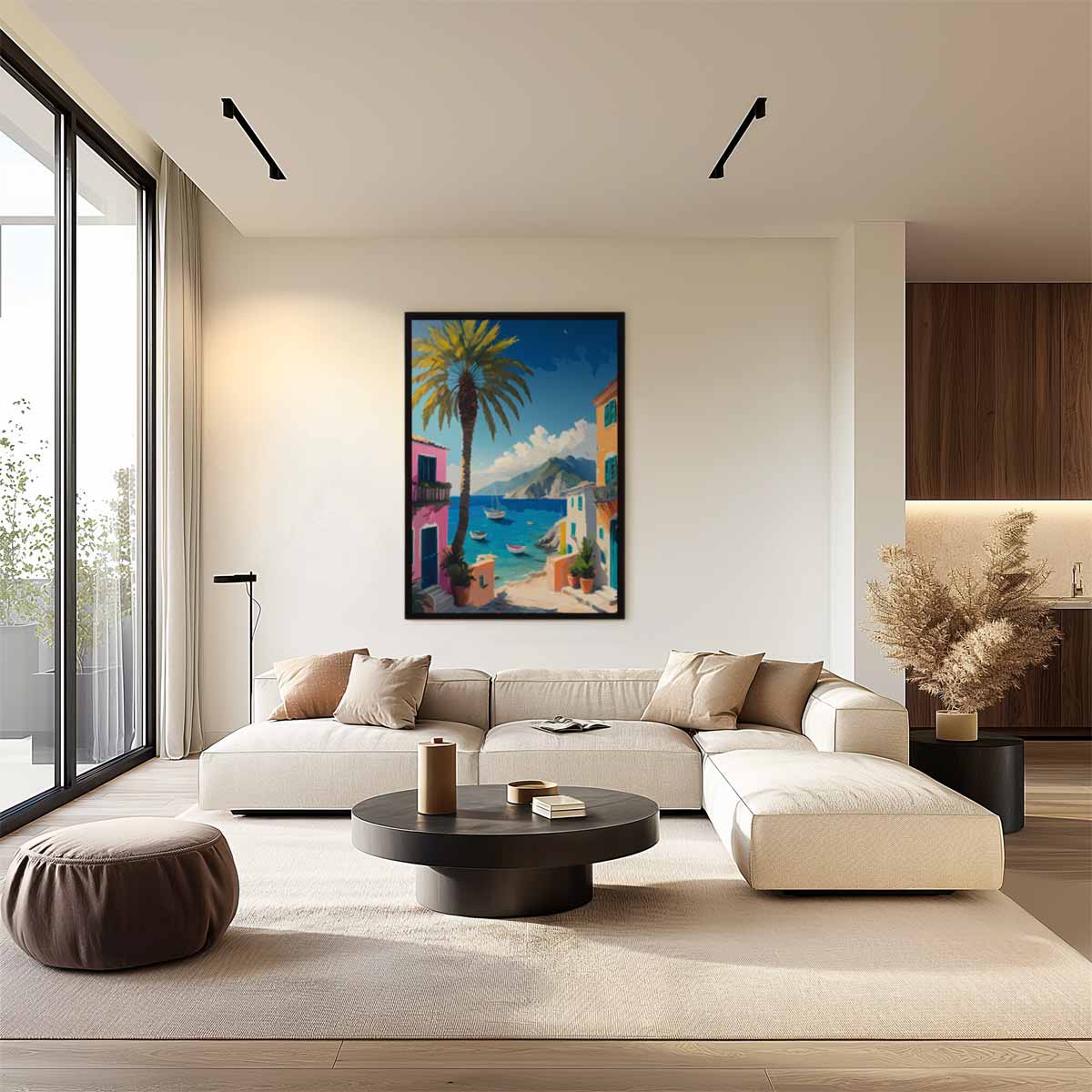 Mediterrane Droomvlucht Kunstwerk-canvas-dibond-plexiglas-wanddecoratie-WallArtistic