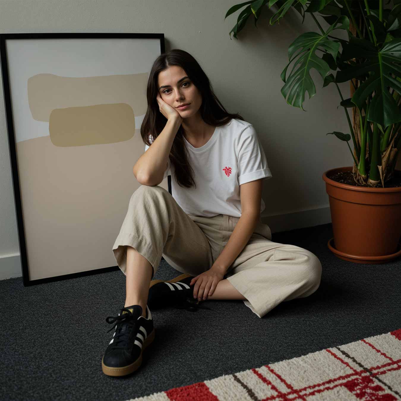 Minimalistische Beige Vormen Poster-WallArtistic