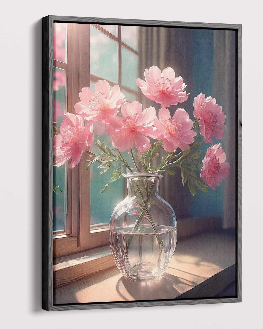 Bloemen in de Schijn van het Zonlicht Kunstwerk-canvas-dibond-plexiglas-wanddecoratie-WallArtistic