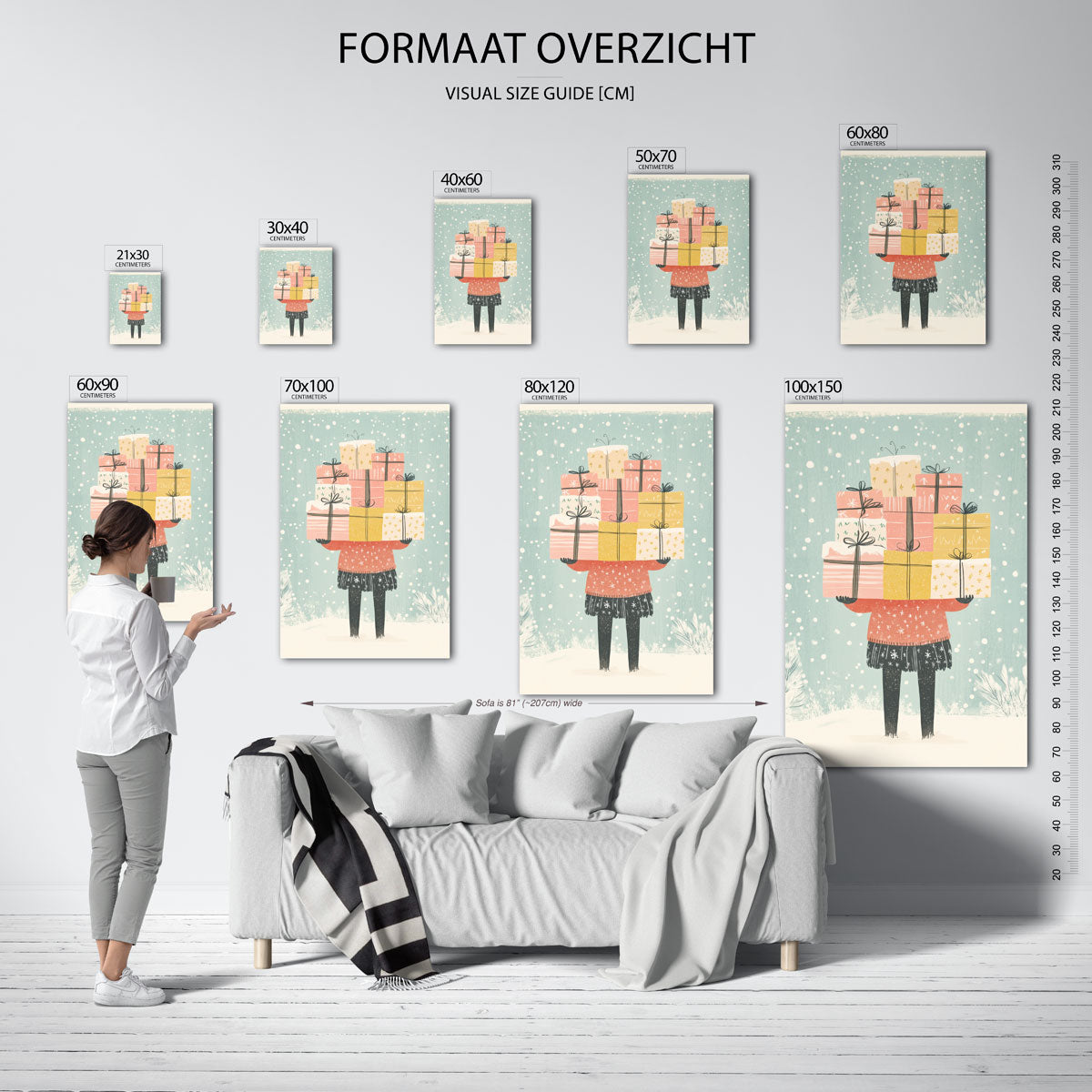 Stapeling van cadeaus Poster