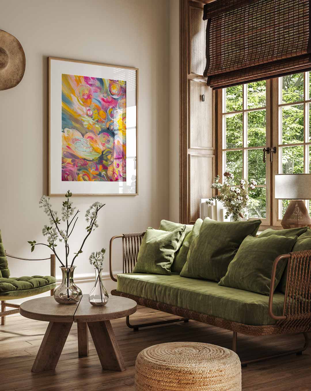 Abstracte Kleurenexplosie Poster-WallArtistic