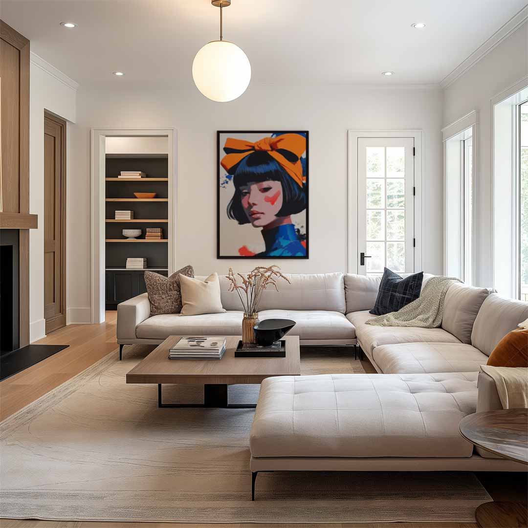 Vrolijke Kleurenprinses Kunstwerk-canvas-dibond-plexiglas-wanddecoratie-WallArtistic
