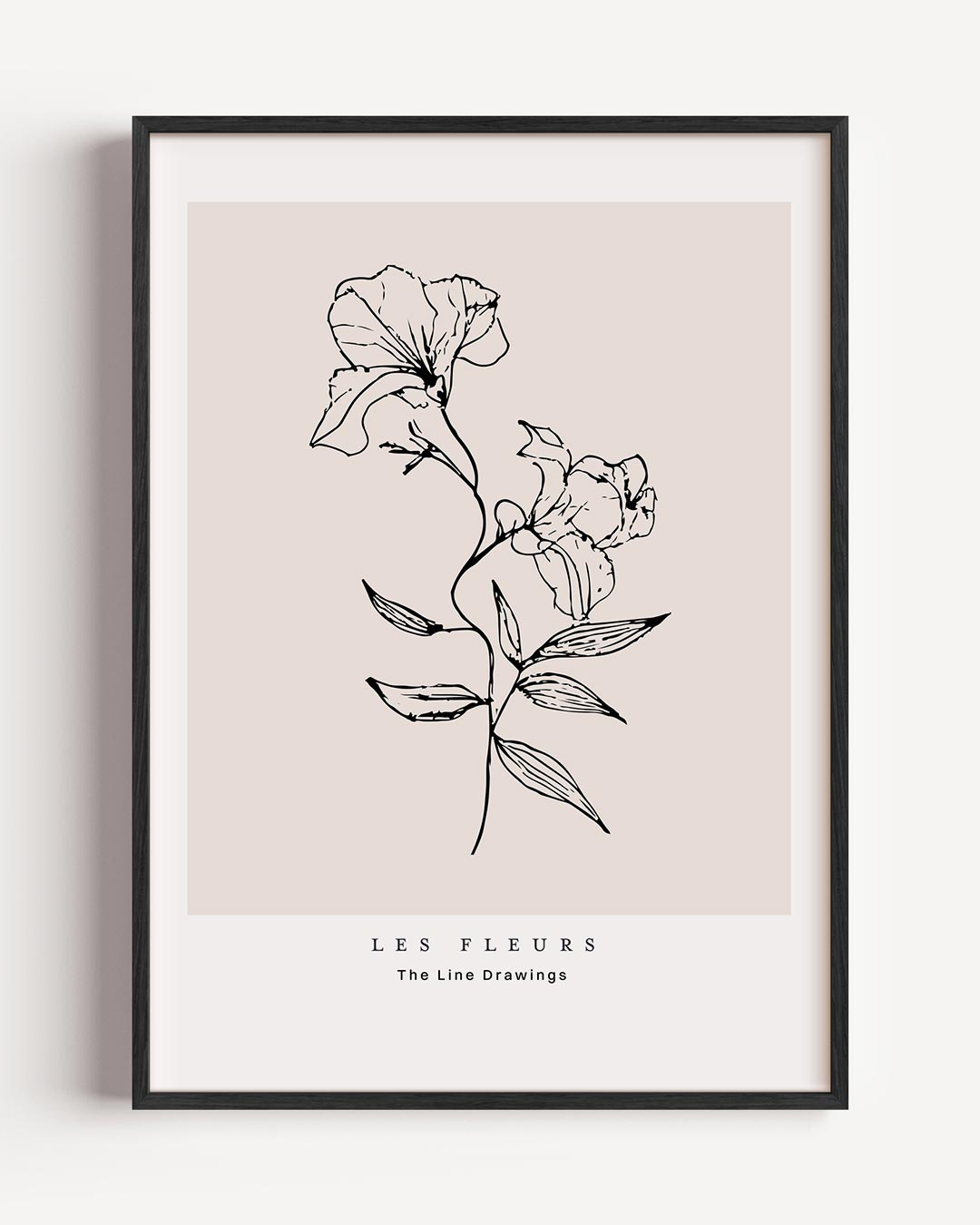 Minimalistische Bloemenlijntekening Poster-WallArtistic