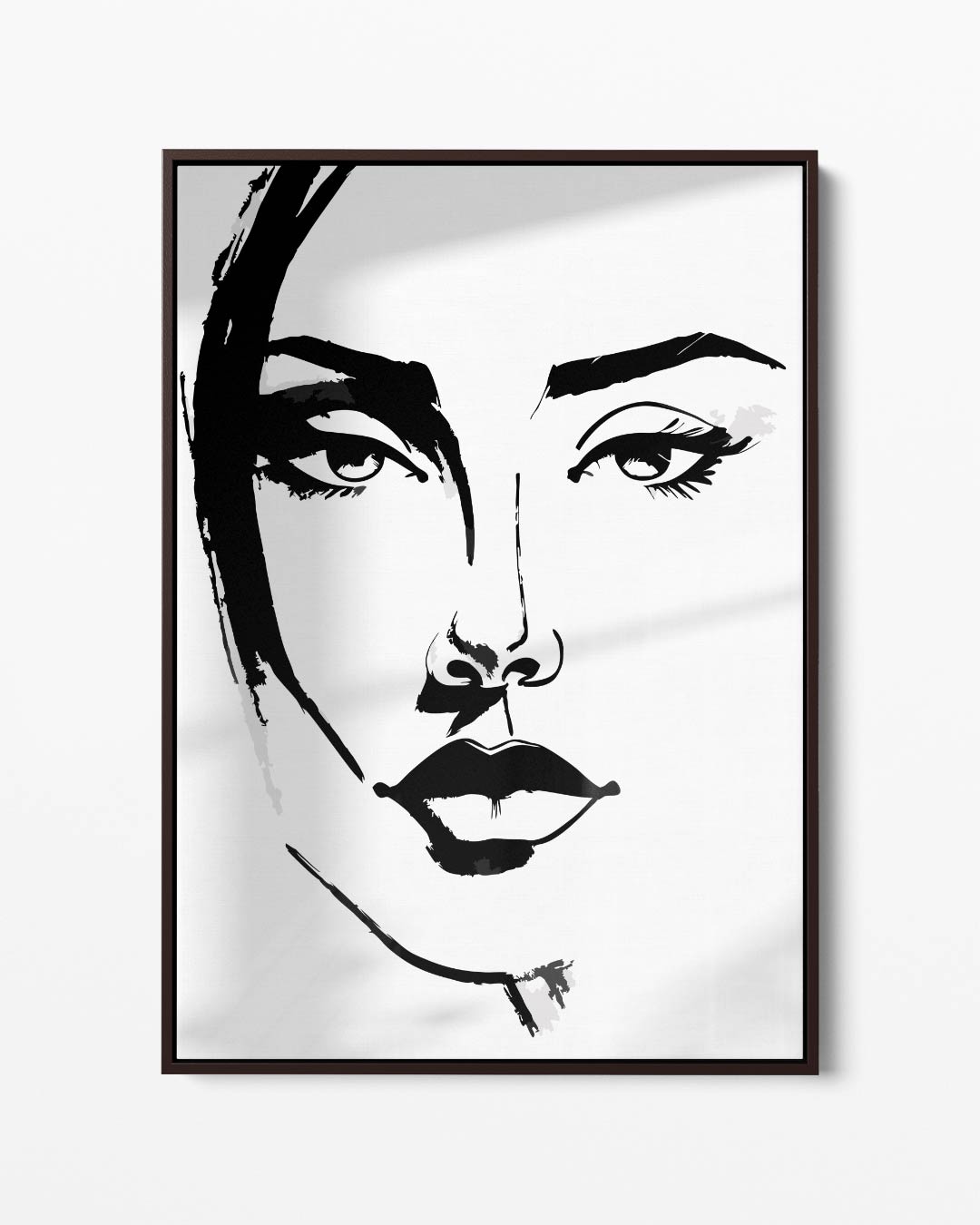 Minimalistisch Portret Kunstwerk-canvas-dibond-plexiglas-wanddecoratie-WallArtistic